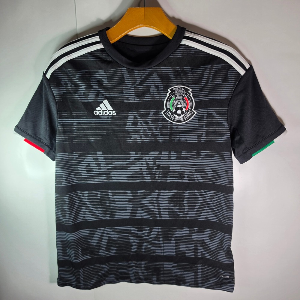 adidas Mexico National Team 2019 Home Soccer Jersey Black Youth Large Yth L